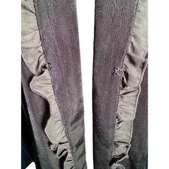 Coldwater Creek Black Ruffle Cardigan Travel Women Size Small - Picture 7 of 11